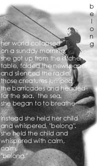 she whispered with calm, calm--belong